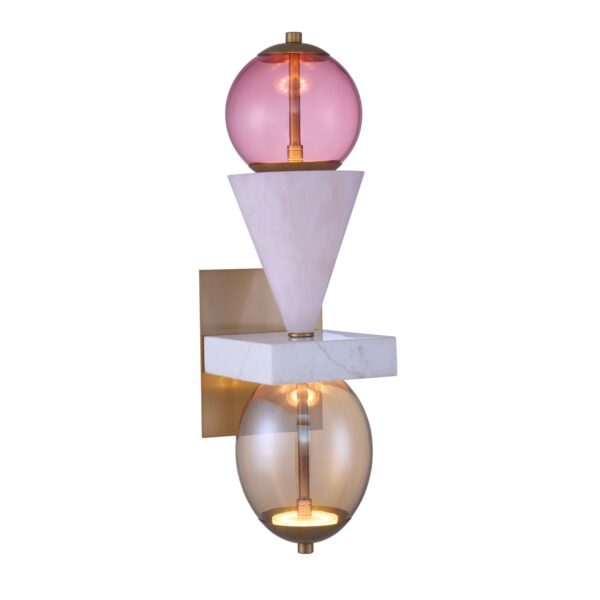 DEMI PINK JADE WALL SCONCE